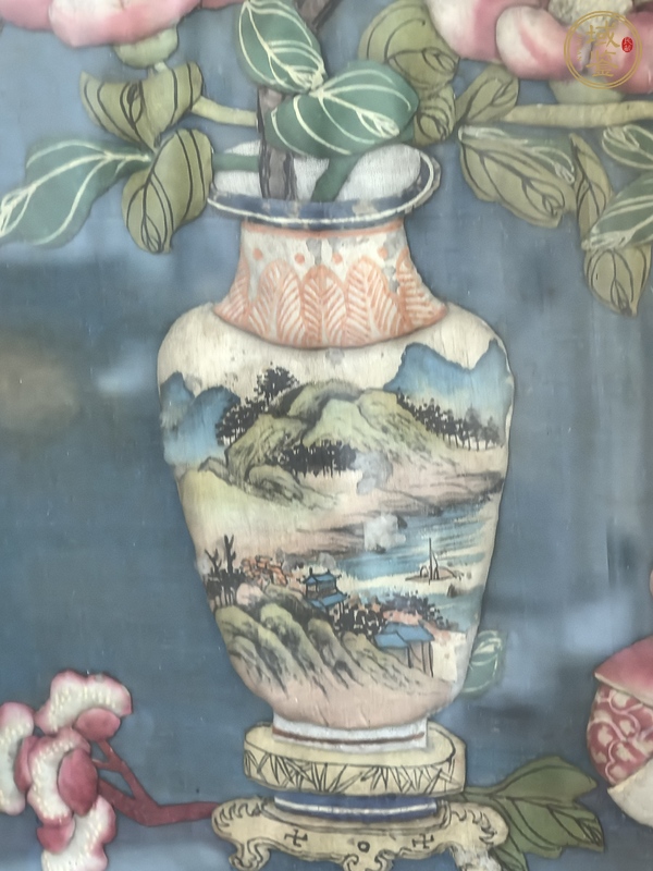 古玩字畫緙絲瓶花真品鑒賞圖
