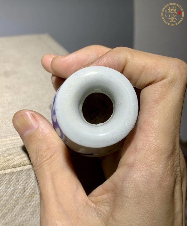 古玩陶瓷青花花卉紋玉壺春瓶真品鑒賞圖