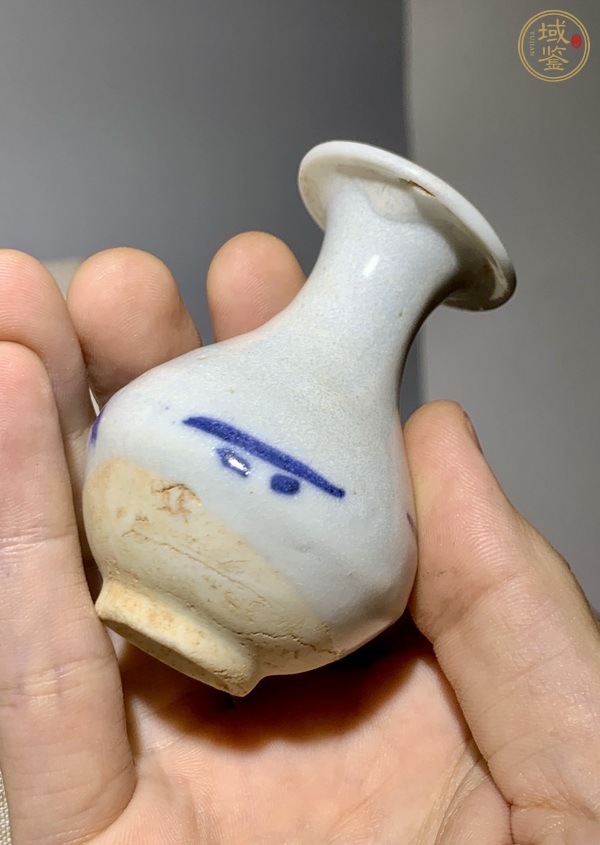 古玩陶瓷青花花卉紋玉壺春瓶真品鑒賞圖