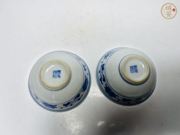 古玩陶瓷青花纏枝花卉紋碗真品鑒賞圖