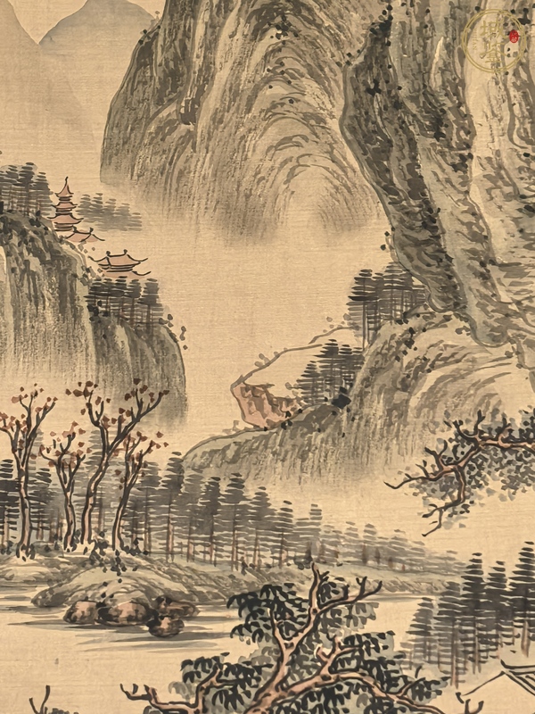 古玩字畫高山幽居圖真品鑒賞圖
