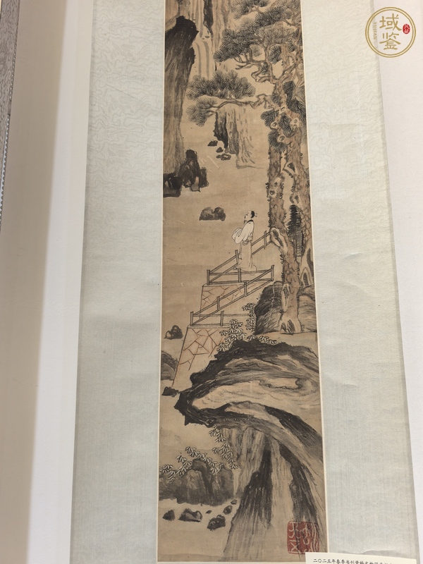 古玩字畫觀瀑圖真品鑒賞圖