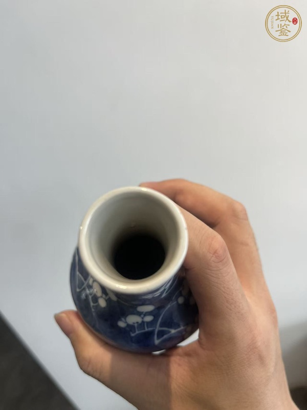 古玩陶瓷光緒青花冰梅瓶真品鑒賞圖