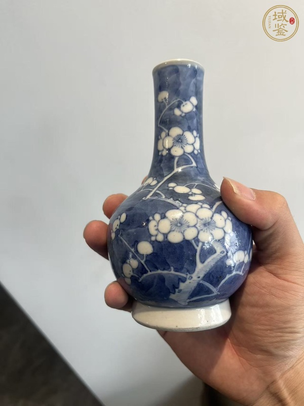 古玩陶瓷光緒青花冰梅瓶真品鑒賞圖