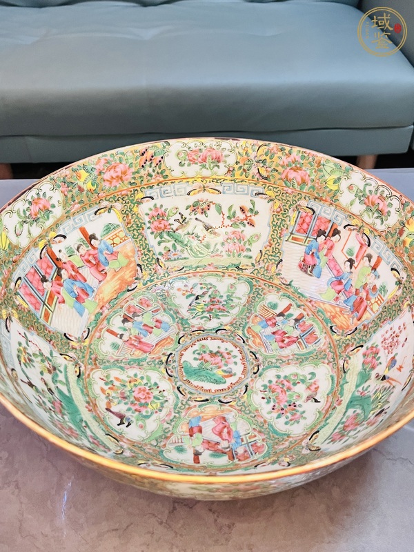 古玩陶瓷廣彩潘趣碗真品鑒賞圖