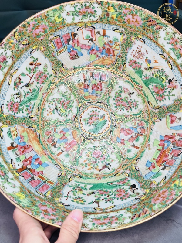 古玩陶瓷廣彩潘趣碗真品鑒賞圖