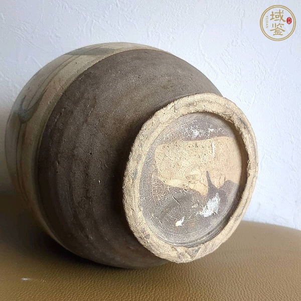 古玩陶瓷磁州窯白底黑花四系瓶真品鑒賞圖