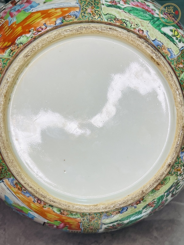 古玩陶瓷廣彩潘趣碗真品鑒賞圖