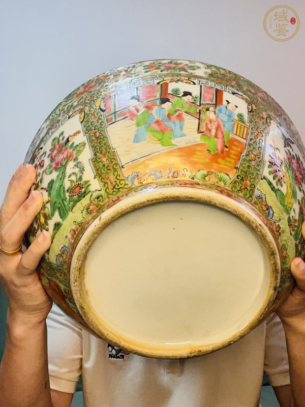 古玩陶瓷廣彩潘趣碗真品鑒賞圖