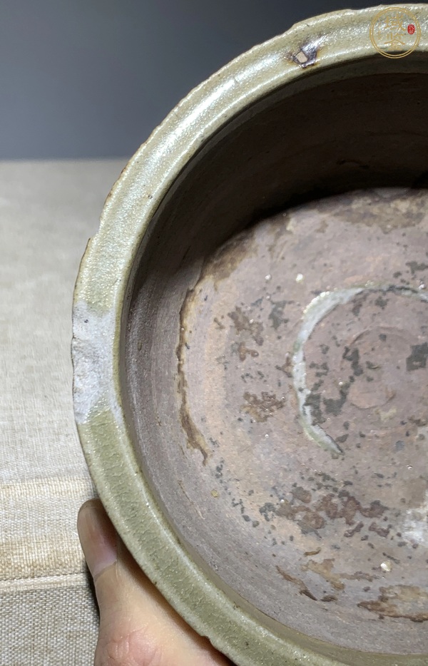 古玩陶瓷明龍泉吊腳爐真品鑒賞圖