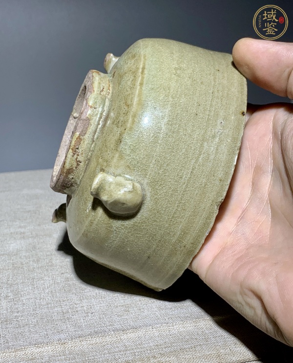 古玩陶瓷明龍泉吊腳爐真品鑒賞圖