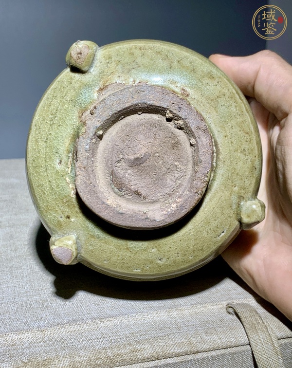 古玩陶瓷明龍泉吊腳爐真品鑒賞圖