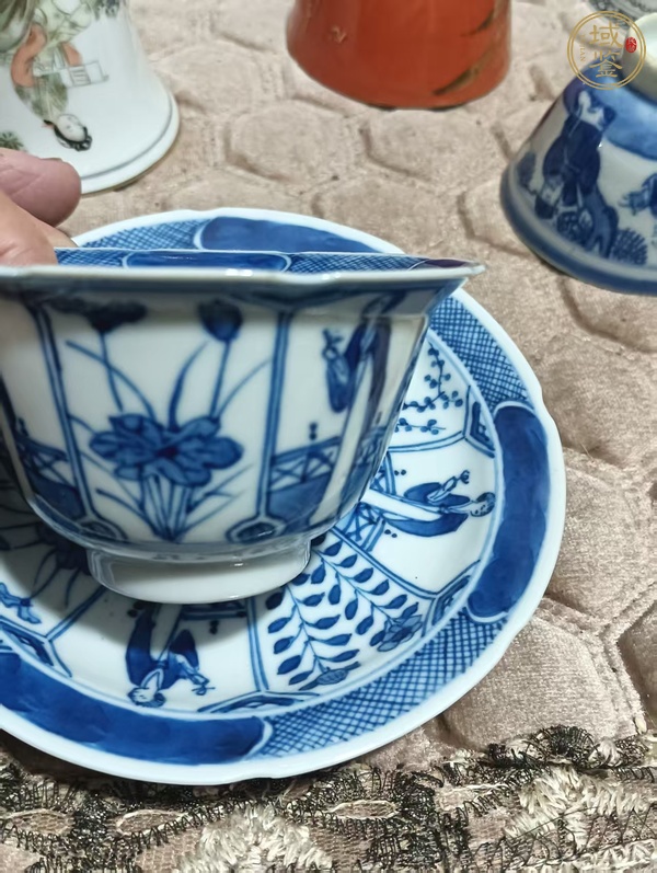 古玩陶瓷青花杯碟真品鑒賞圖