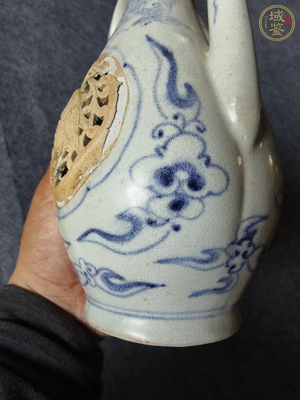 古玩陶瓷晚明安南窯青花壺真品鑒賞圖