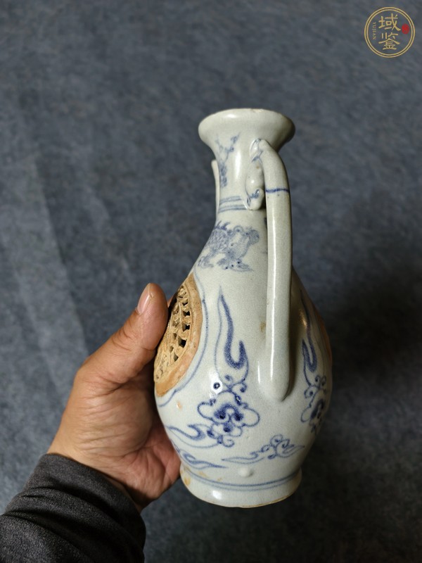 古玩陶瓷晚明安南窯青花壺真品鑒賞圖