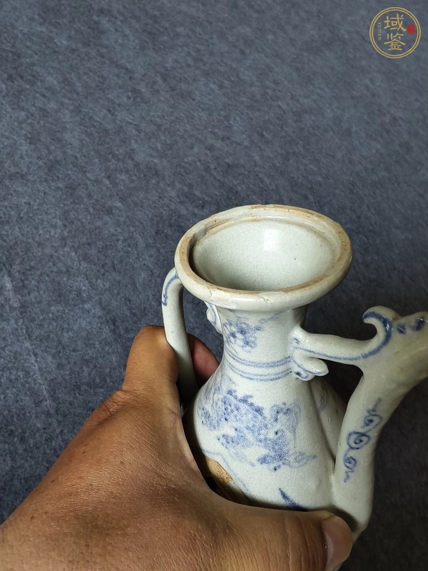 古玩陶瓷晚明安南窯青花壺真品鑒賞圖