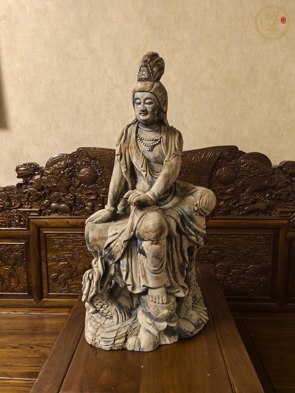古玩雜項(xiàng)木雕觀音真品鑒賞圖