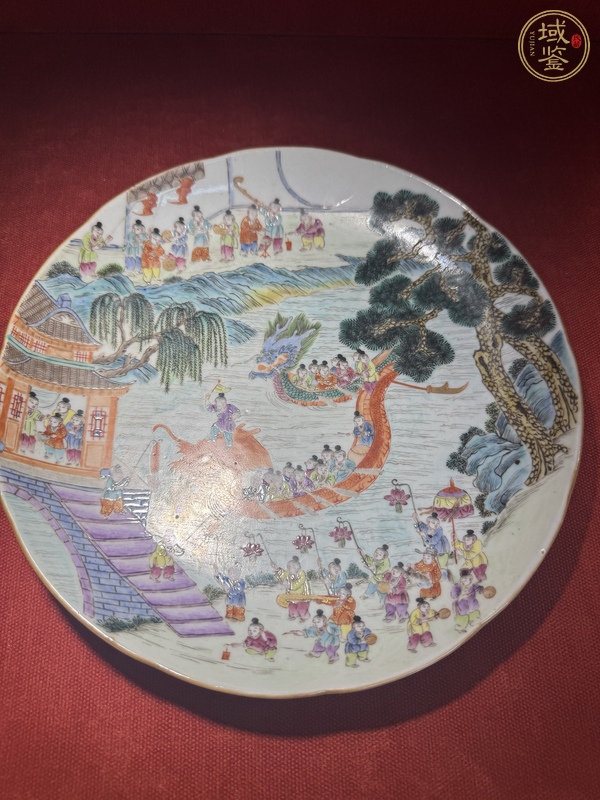 古玩粉彩盤真品鑒賞圖