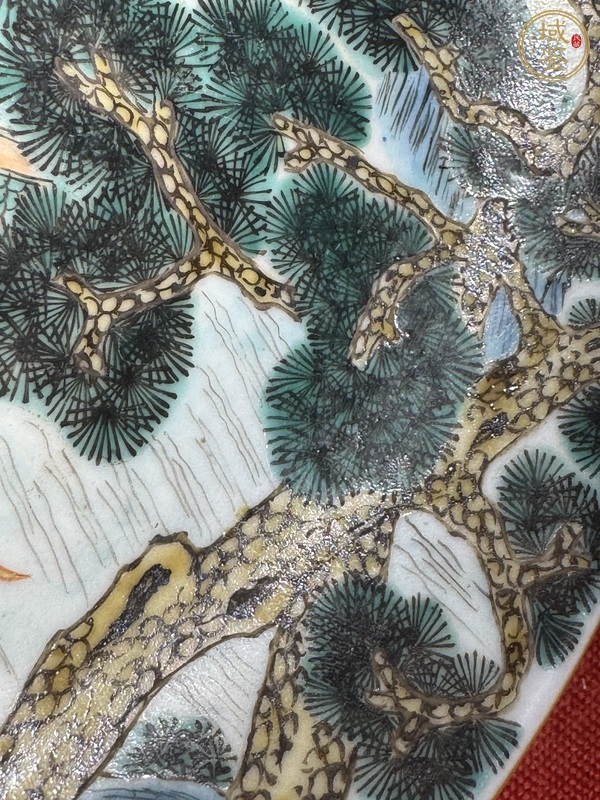 古玩陶瓷粉彩盤真品鑒賞圖