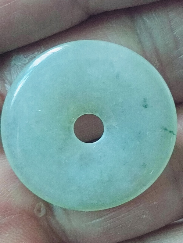 古玩轉賣天然翡翠“平安扣”拍賣，當前價格0元