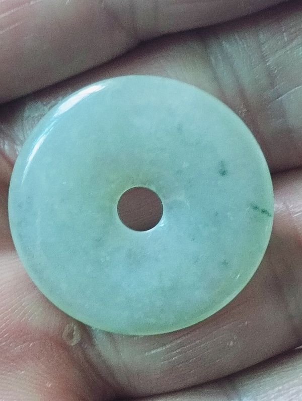 古玩玉器天然翡翠“平安扣”拍賣，當(dāng)前價(jià)格68元