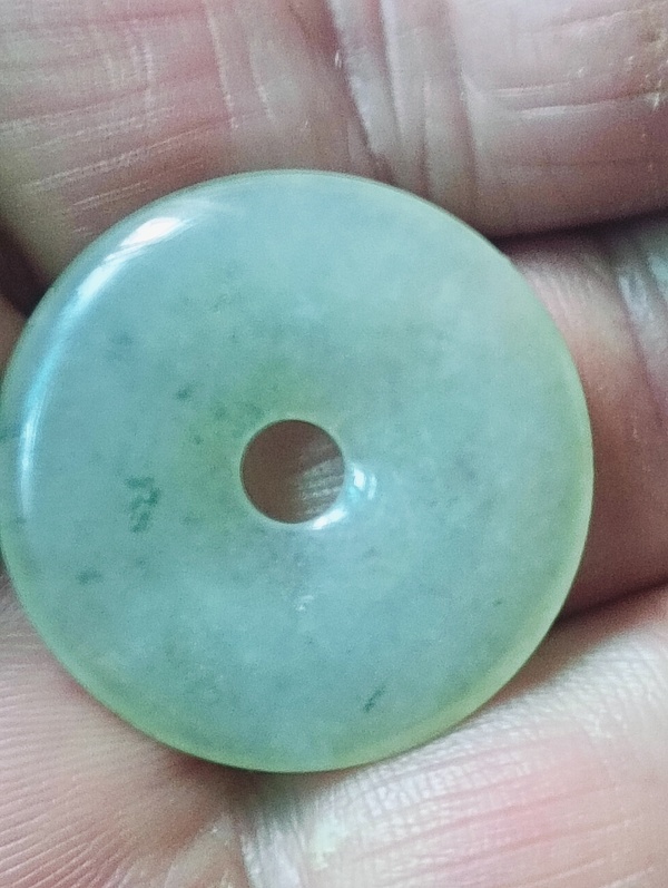 古玩玉器天然翡翠“平安扣”拍賣，當(dāng)前價(jià)格68元