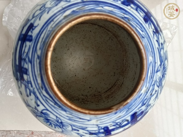 古玩陶瓷纏枝花囍字紋罐真品鑒賞圖