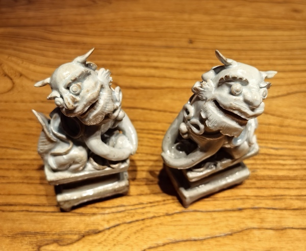 古玩陶瓷宋元青白釉獅子塑像拍賣，當(dāng)前價格12888元
