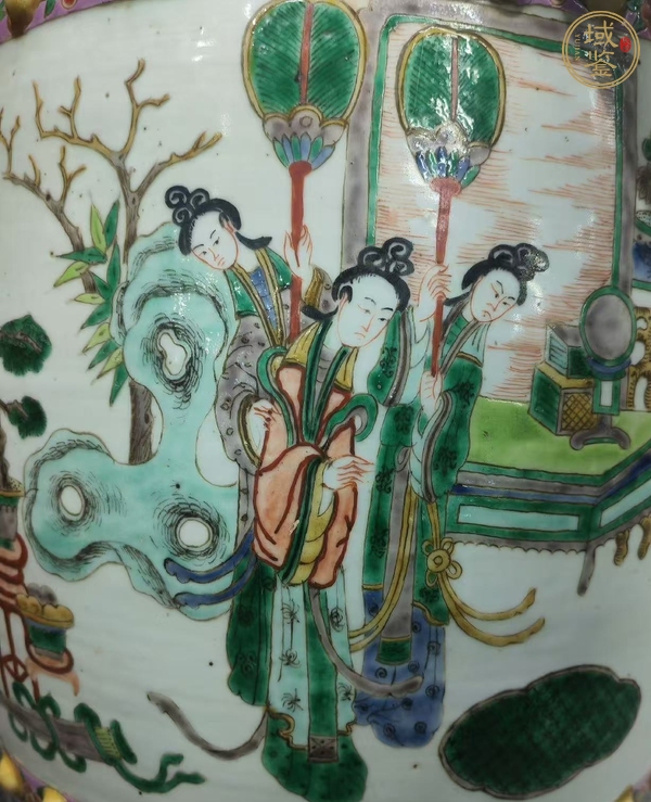 古玩陶瓷粉彩繡墩真品鑒賞圖