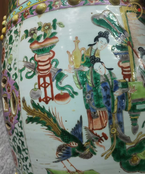 古玩陶瓷粉彩繡墩真品鑒賞圖