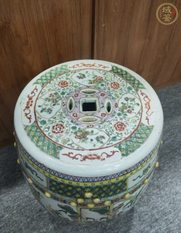 古玩陶瓷粉彩繡墩真品鑒賞圖