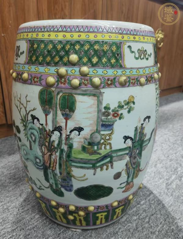 古玩粉彩繡墩真品鑒賞圖