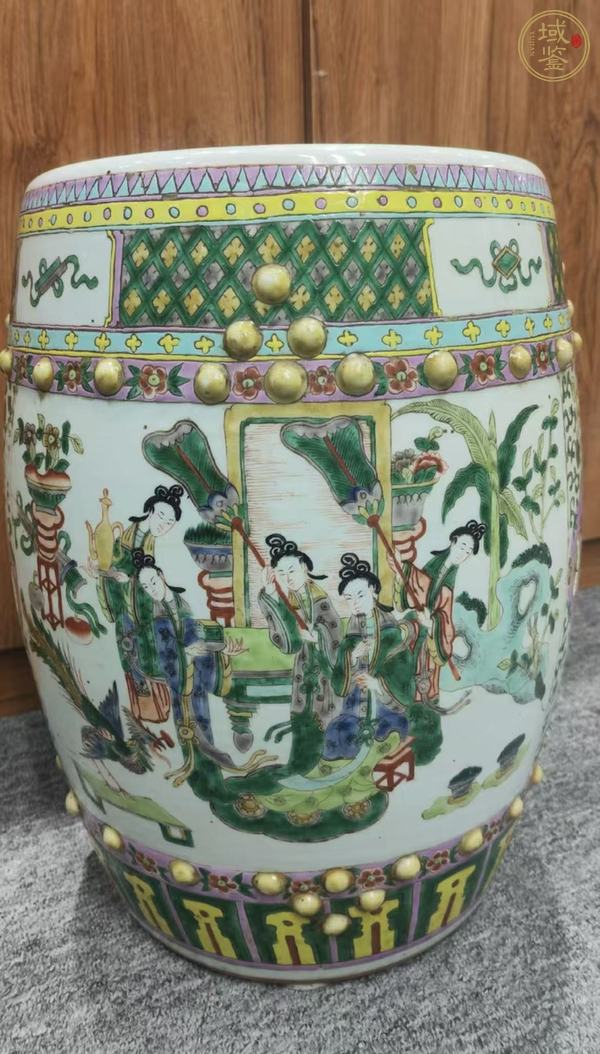 古玩陶瓷粉彩繡墩真品鑒賞圖