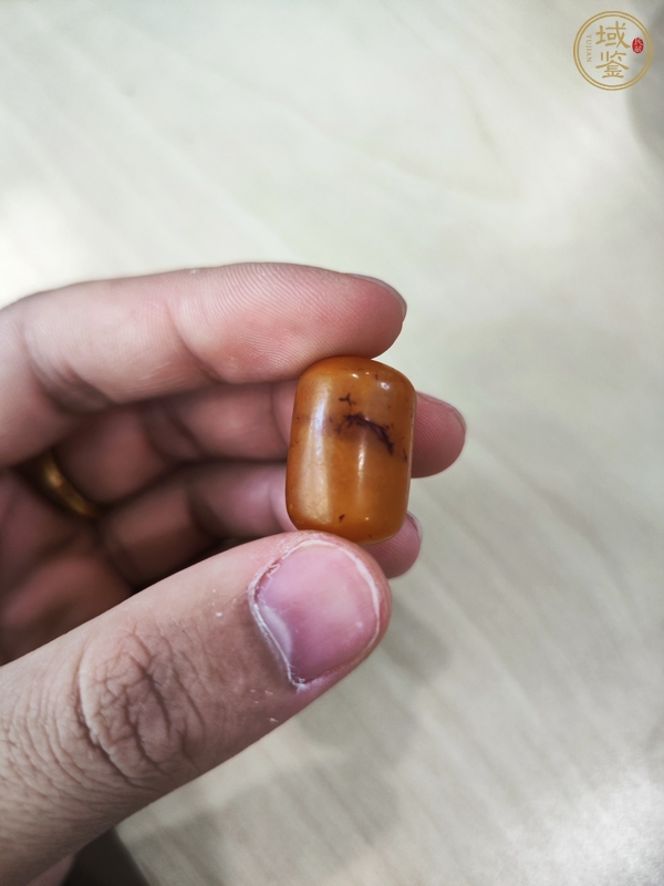古玩玉器蜜蠟桶珠真品鑒賞圖
