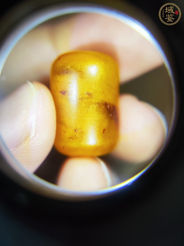 古玩玉器蜜蠟桶珠真品鑒賞圖