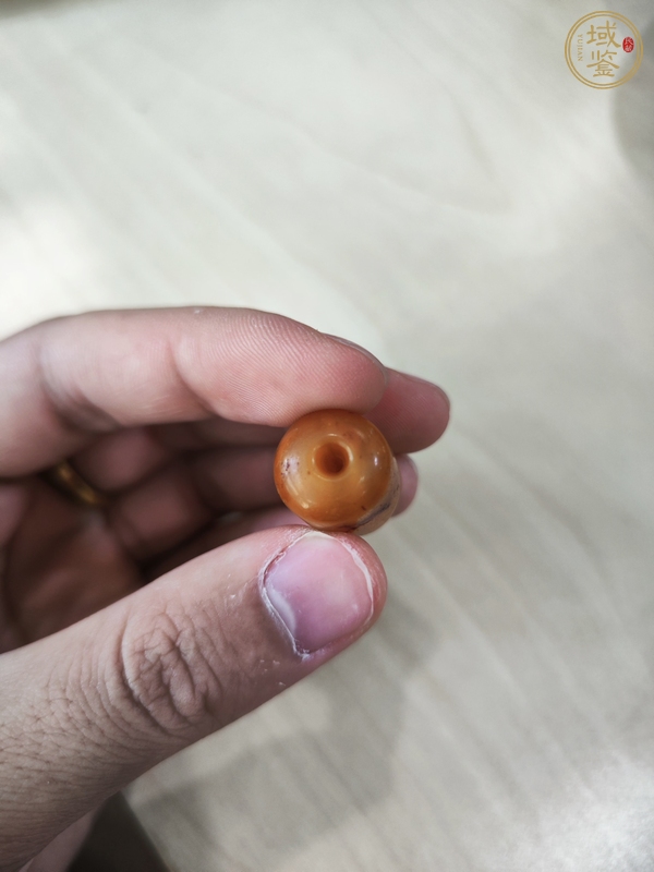 古玩玉器蜜蠟桶珠真品鑒賞圖