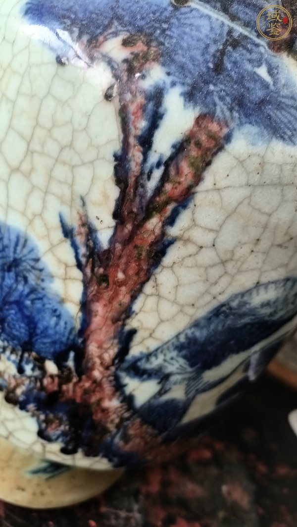 古玩陶瓷哥釉地鐵銹釉青花釉里紅瓶真品鑒賞圖