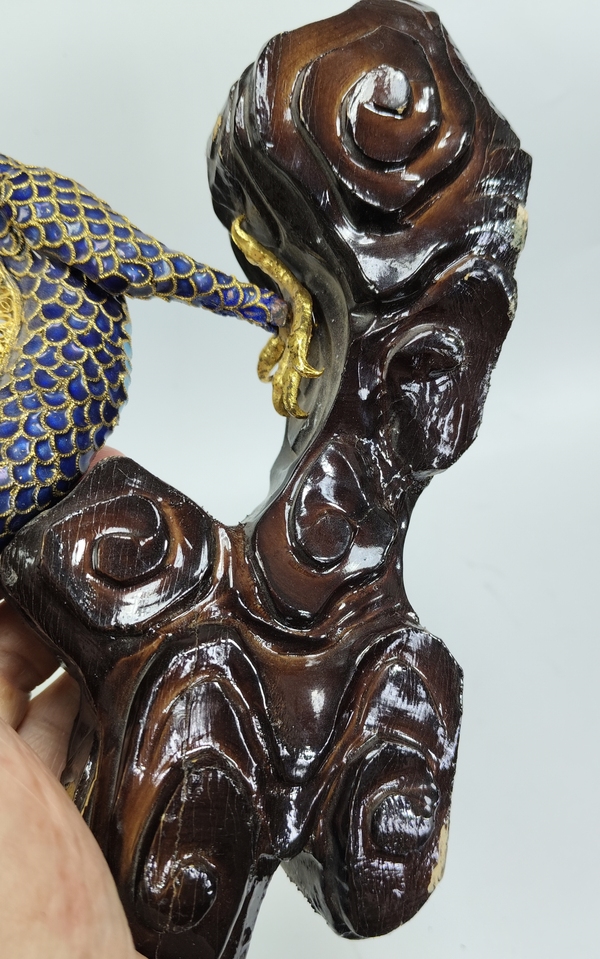 古玩陶瓷銅胎掐絲琺瑯龍紋擺件拍賣，當(dāng)前價(jià)格999元