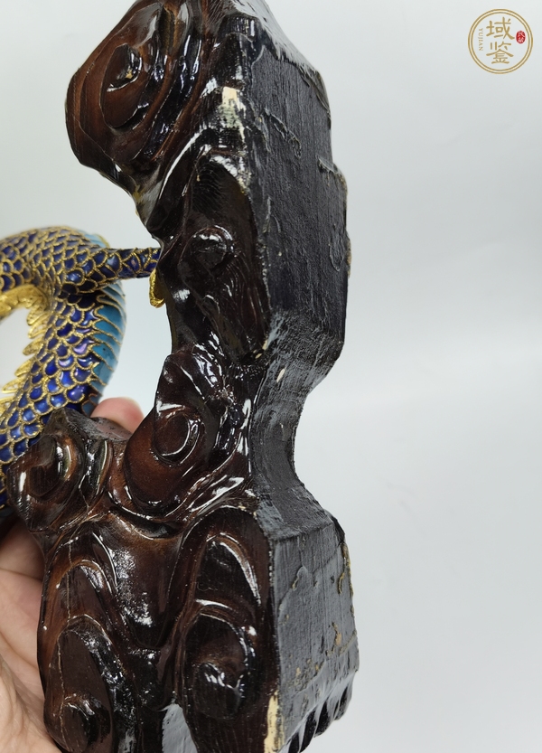 古玩陶瓷銅胎掐絲琺瑯龍紋擺件真品鑒賞圖