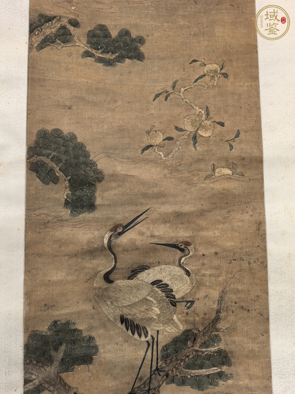 古玩字畫刺繡松鶴延年真品鑒賞圖