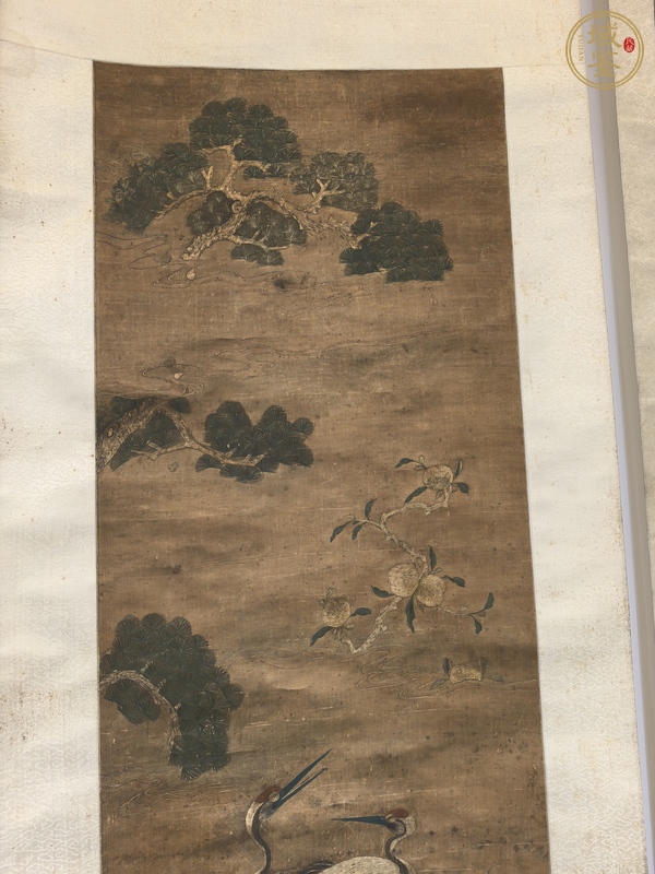 古玩字畫刺繡松鶴延年真品鑒賞圖