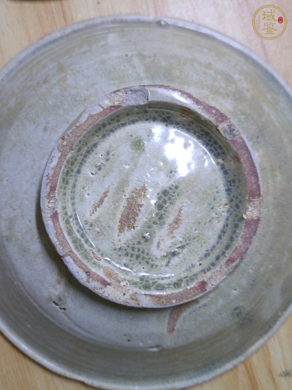 古玩陶瓷越窯青瓷盤(pán)真品鑒賞圖