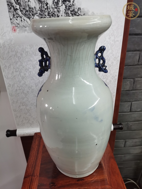 古玩陶瓷花鳥紋青花瓶真品鑒賞圖