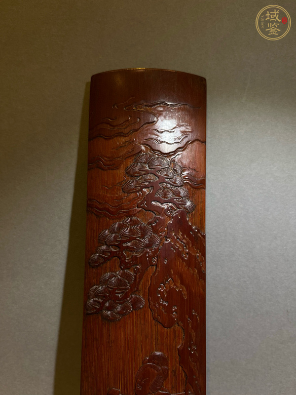 古玩竹筆擱真品鑒賞圖