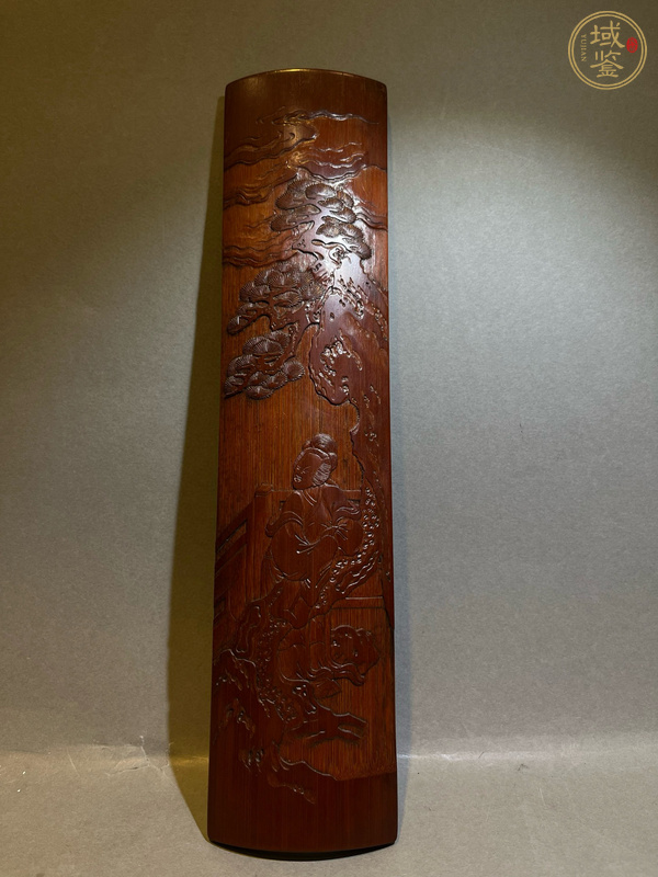 古玩雜項竹雕臂擱真品鑒賞圖