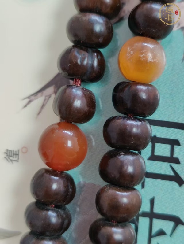 古玩玉器菩提籽搭配多寶珠真品鑒賞圖