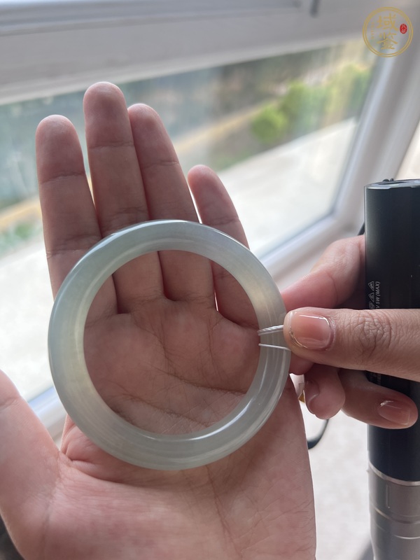 古玩玉器翡翠手鐲真品鑒賞圖