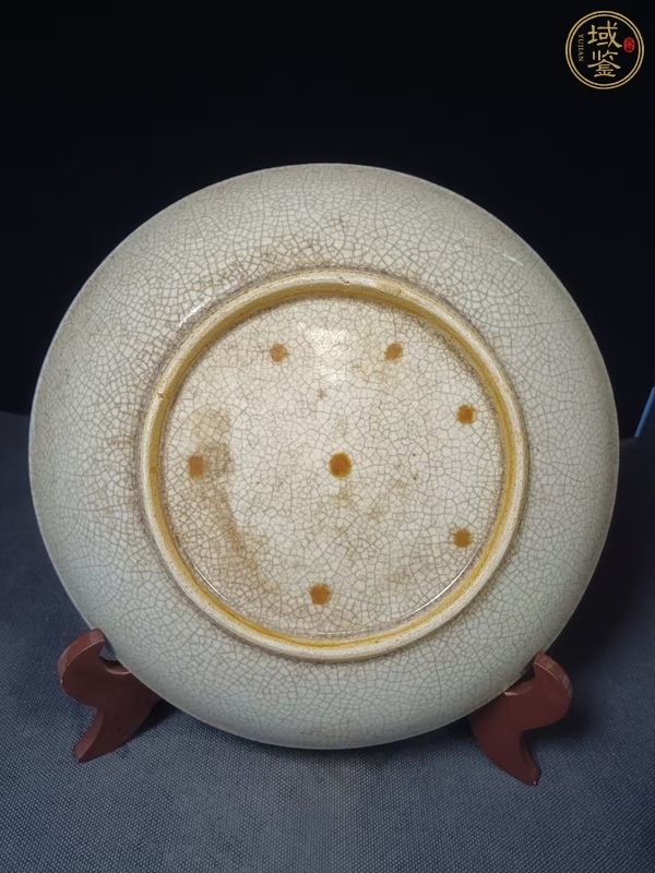 古玩陶瓷哥釉七星盤真品鑒賞圖