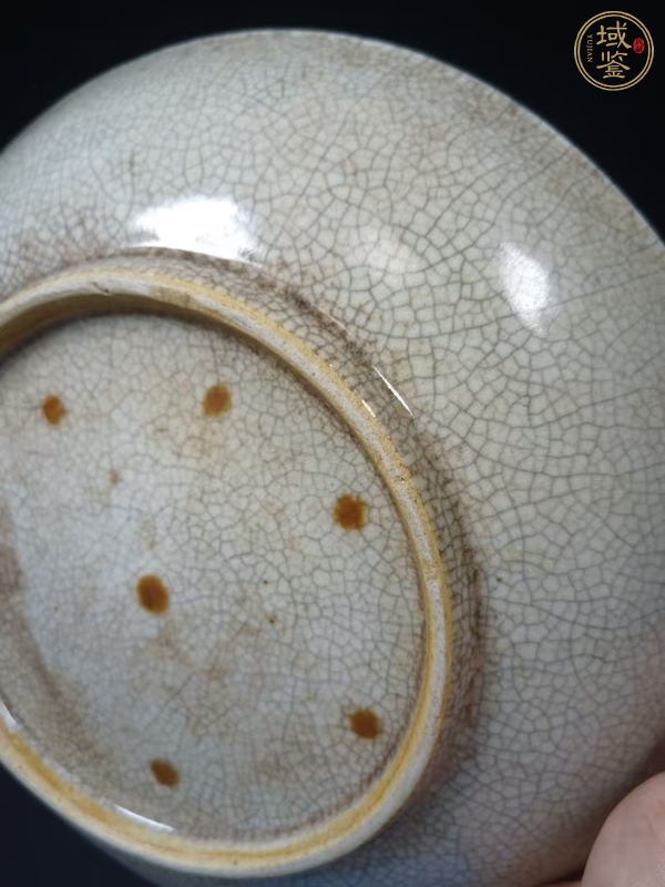 古玩陶瓷哥釉七星盤真品鑒賞圖