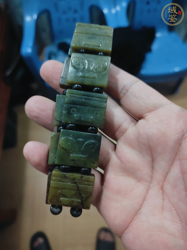 古玩玉器地方玉雕“獸面紋”手排真品鑒賞圖